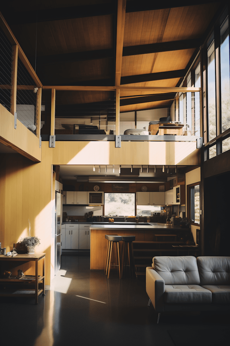wooden house interior